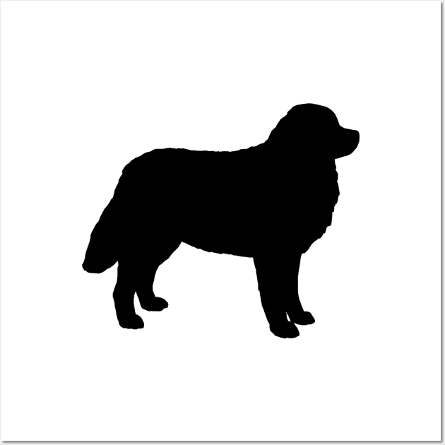 Bernese Mountain Dog Silhouette Wall Art by Coffee Squirrel